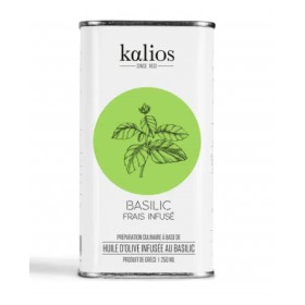 Huile d’olive au basilic