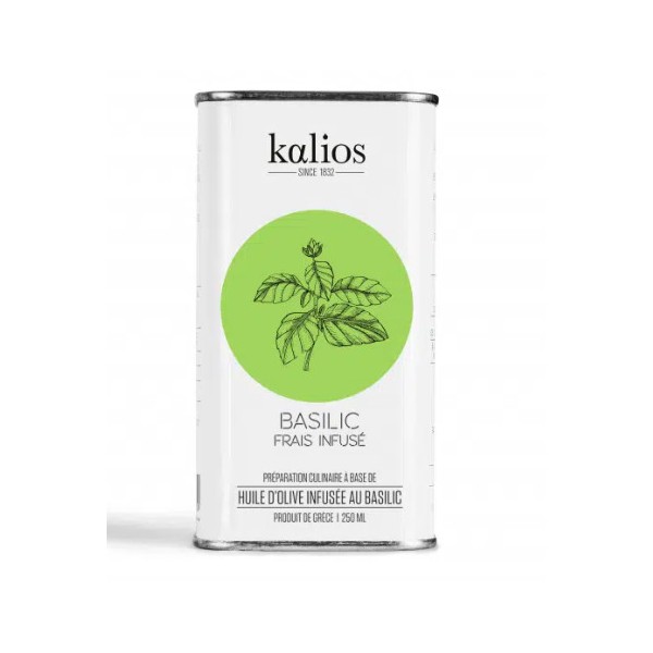 Huile d’olive au basilic