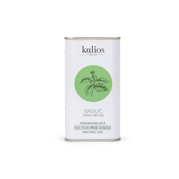 Huile d’olive au basilic