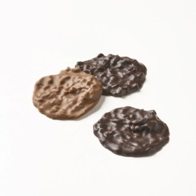 Tuiles chocolat caramel panaché lait et noir