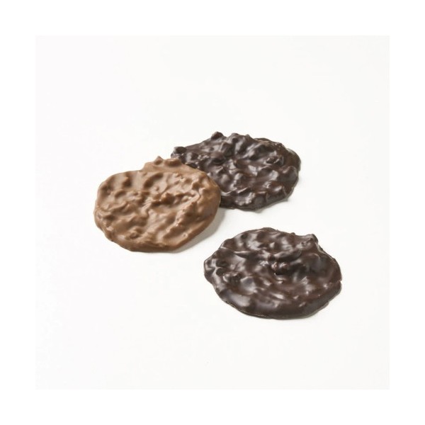 Tuiles chocolat caramel panaché lait et noir